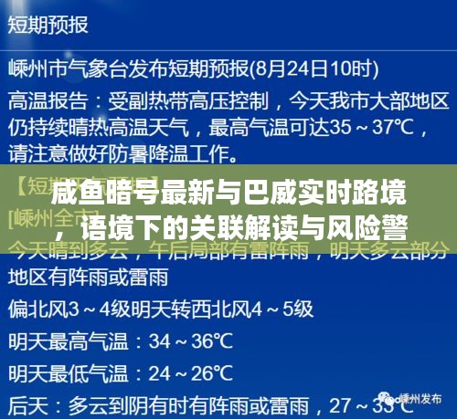 咸鱼暗号最新与巴威实时路境，语境下的关联解读与风险警示