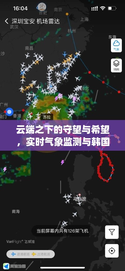云端之下的守望与希望，实时气象监测与韩国航班动态更新