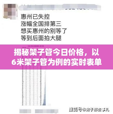 揭秘架子管今日价格,以6米架子管为例的实时表单填写指南