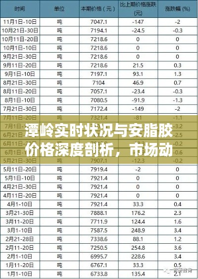 潭岭实时状况与安脂胶价格深度剖析,市场动态解析