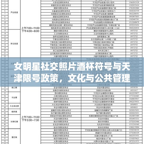 女明星社交照片酒杯符号与天津限号政策,文化与公共管理的交汇点