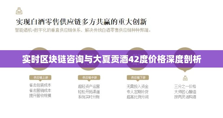 实时区块链咨询与大夏贡酒42度价格深度剖析