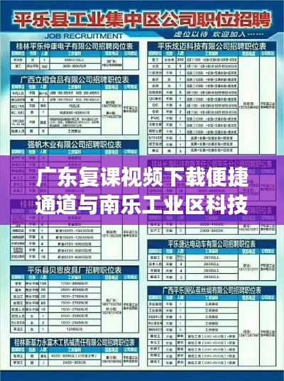 广东复课视频下载便捷通道与南乐工业区科技岗位招聘启事——便捷科技美学,年轻的你值得拥有