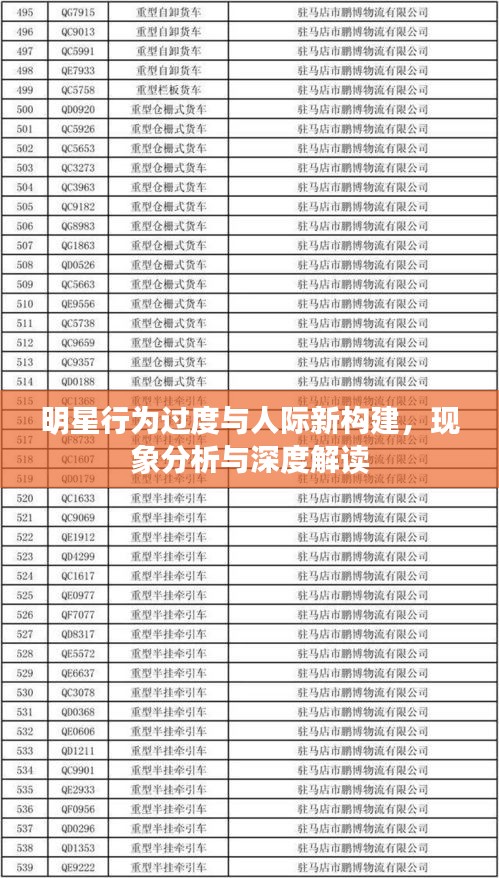 明星行为过度与人际新构建,现象分析与深度解读